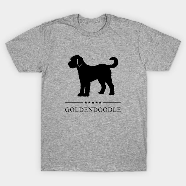 Goldendoodle Black Silhouette T-Shirt by millersye